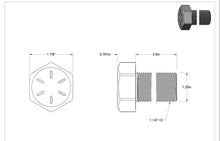 Load image into Gallery viewer, Hex Bolt 1 1/4 x 3 Fine Thread Grade 8