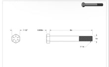 Load image into Gallery viewer, Hex Bolt 1 x 8 Fine Thread