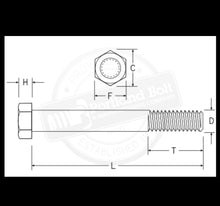 Load image into Gallery viewer, Hex Bolt 1 1/8 x 10 Coarse Thread 10&quot;
