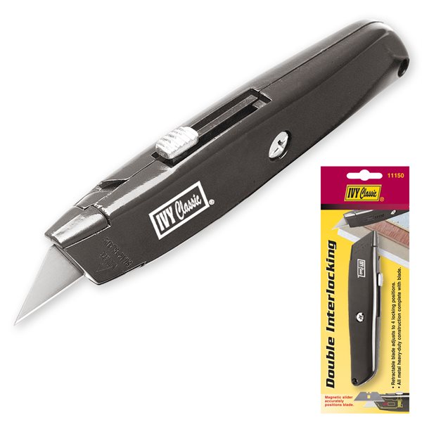 Ivy Classic Double Interlocking Retractable Utility Knife